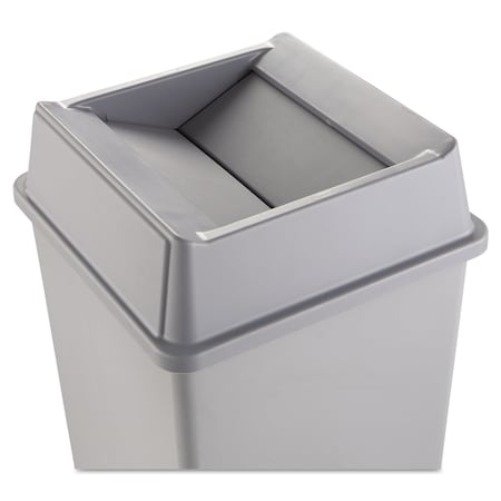 Rubbermaid Commercial Swing Top Lid, Gray, Plastic FG266400GRAY